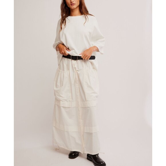 Free People White Short Sleeve Tee NWT - Picture 5 of 5